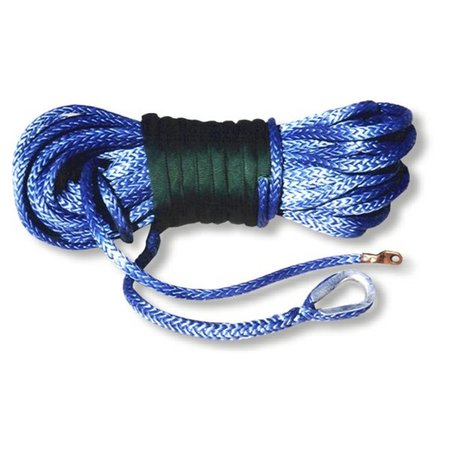 TOTALTURF U.S. made AMSTEEL BLUE WINCH ROPE 3/8 inch x 100 ft Blue 20 400lb strength 4X4 VEHICLE RECOVERY TO2528587